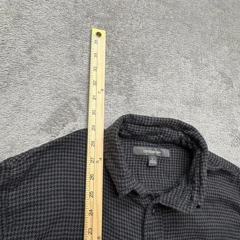 Croft and Barrow Button Down Long Sleeve Shirt Mens Small Gray Cotton‎ Casual